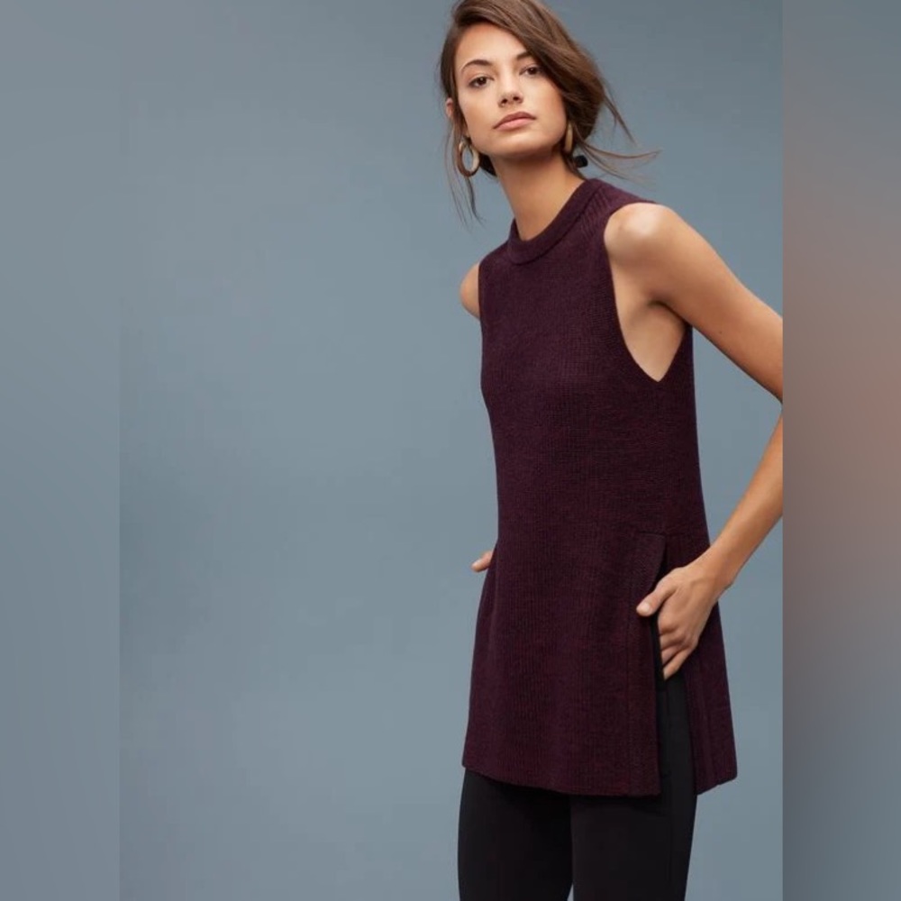 Wilfred Burgundy Sleeveless Sweater